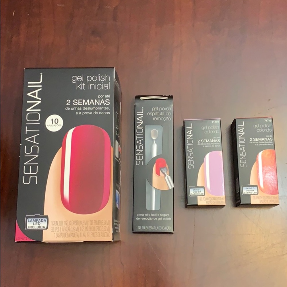 Gel polish kit with gel polishes